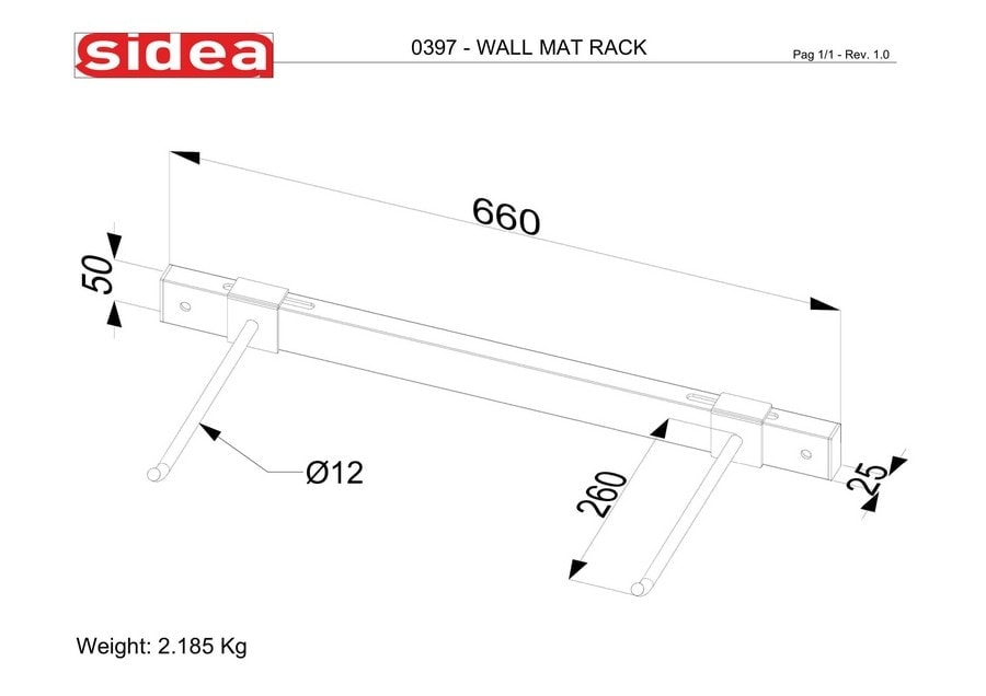 0397 Wall Mat Rack
